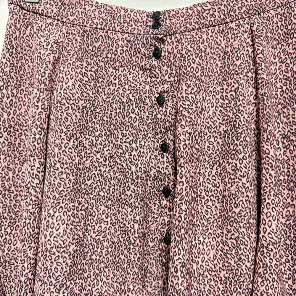 Urban Outfitters Pink Leopard Skater Skirt Size M - Picture 2 of 9